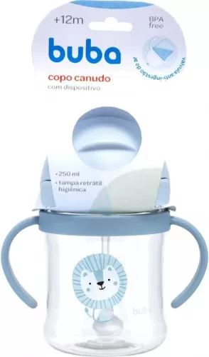 Buba Copo Com Dispositivo Canudo 250mL Leãozinho
