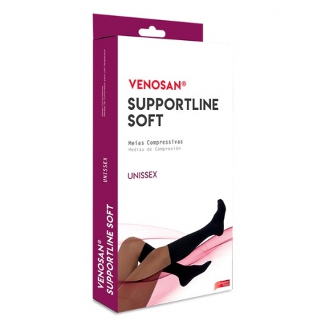 Meias compressivas 3/4 Venosan Supportline Soft - Tam PP Pé fechado - Caqui