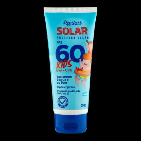PROTETOR SOLAR KIDS FPS 60 200 G LOCAO REVITART SOLAR
