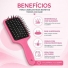 Escova de Cabelo Santa Clara Almofadada Quadrada Rosa
